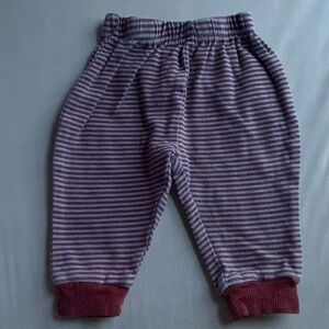 Chick Pea Red & Gray Striped Joggers